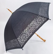 大人のブラックレース 晴雨兼用傘