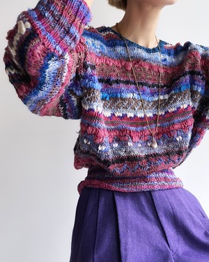 silk multicolor knit