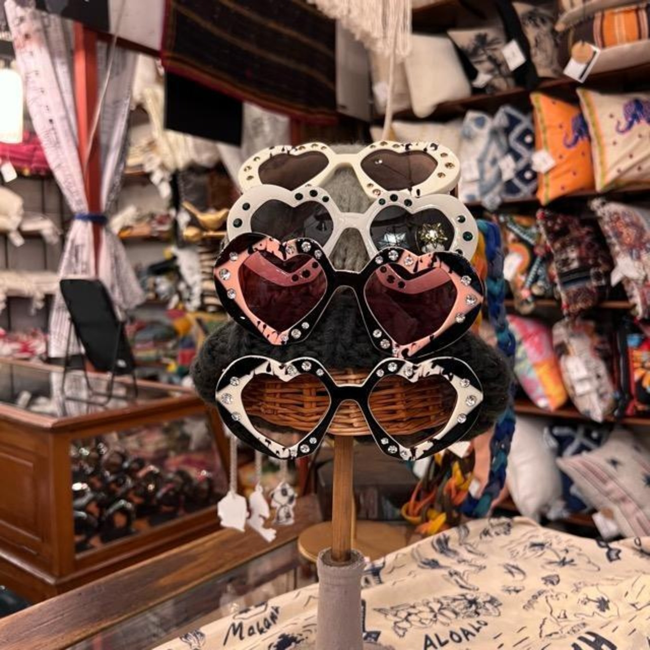 TOPANGA Accessory　ハートデザインサングラス　全4色　ブラック　ブラウン　ピンク　グリーン