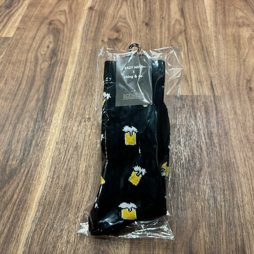 【EAZY MISS】beer socks/black