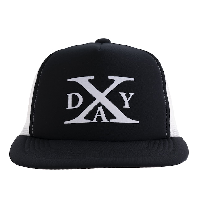 [AnglerXオリジナルメッシュキャップ](X DAY)ホワイト＆ブラック(ブラックベース)