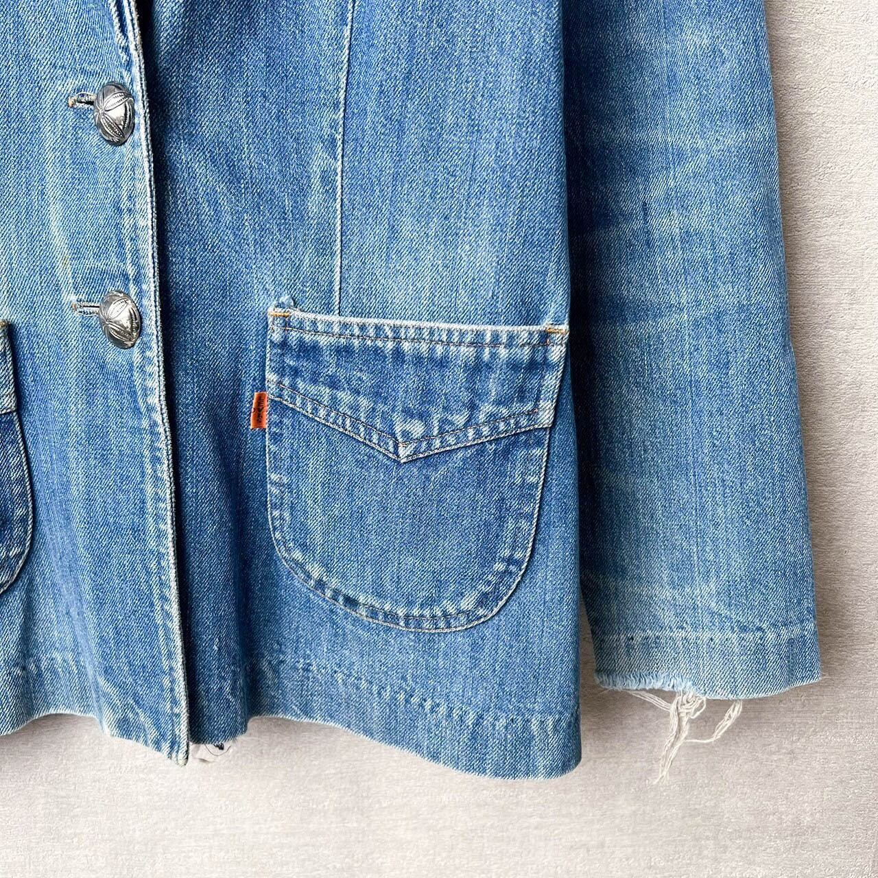 [VINTAGE] LEVIS BIG E DENIM JACKET WITH CONCHO　76066
