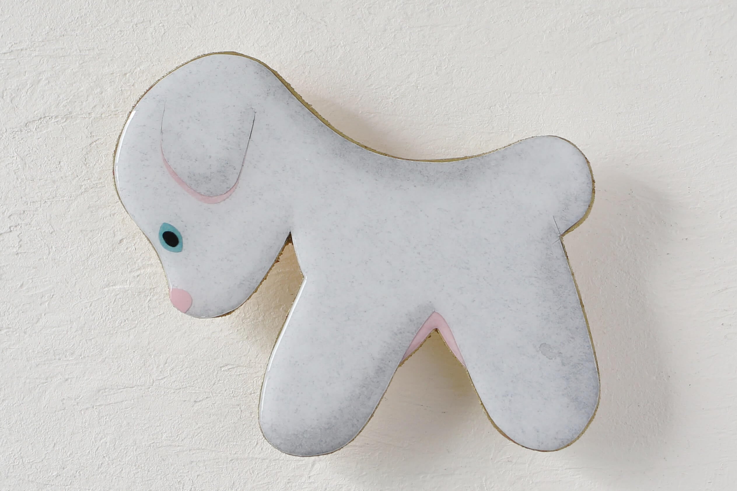 壁掛けオブジェ「ひつじ 002」大 M-063