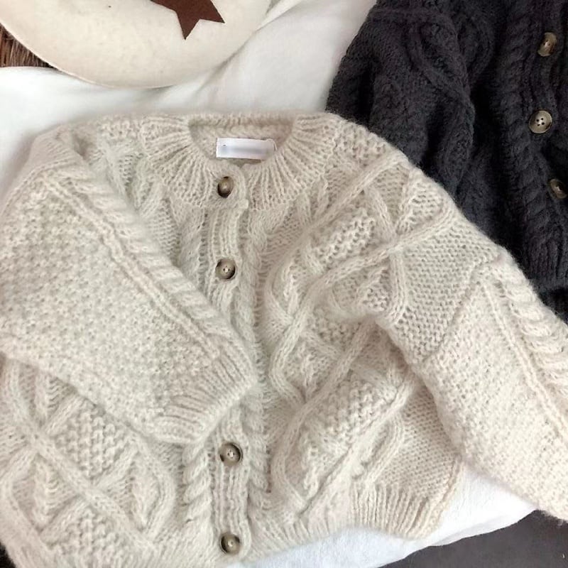 cable knit cardigan