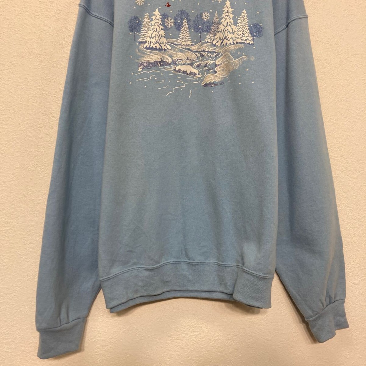 ENDLESS プリント スウェット トレーナー 2X ライトブルー ビッグ 