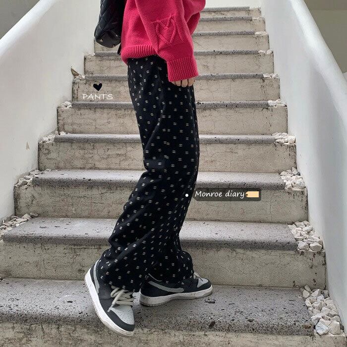 パンツ オータムウィンタールーズハイウェストスリムカジュアル 秋物 冬物 モンロー9324796913