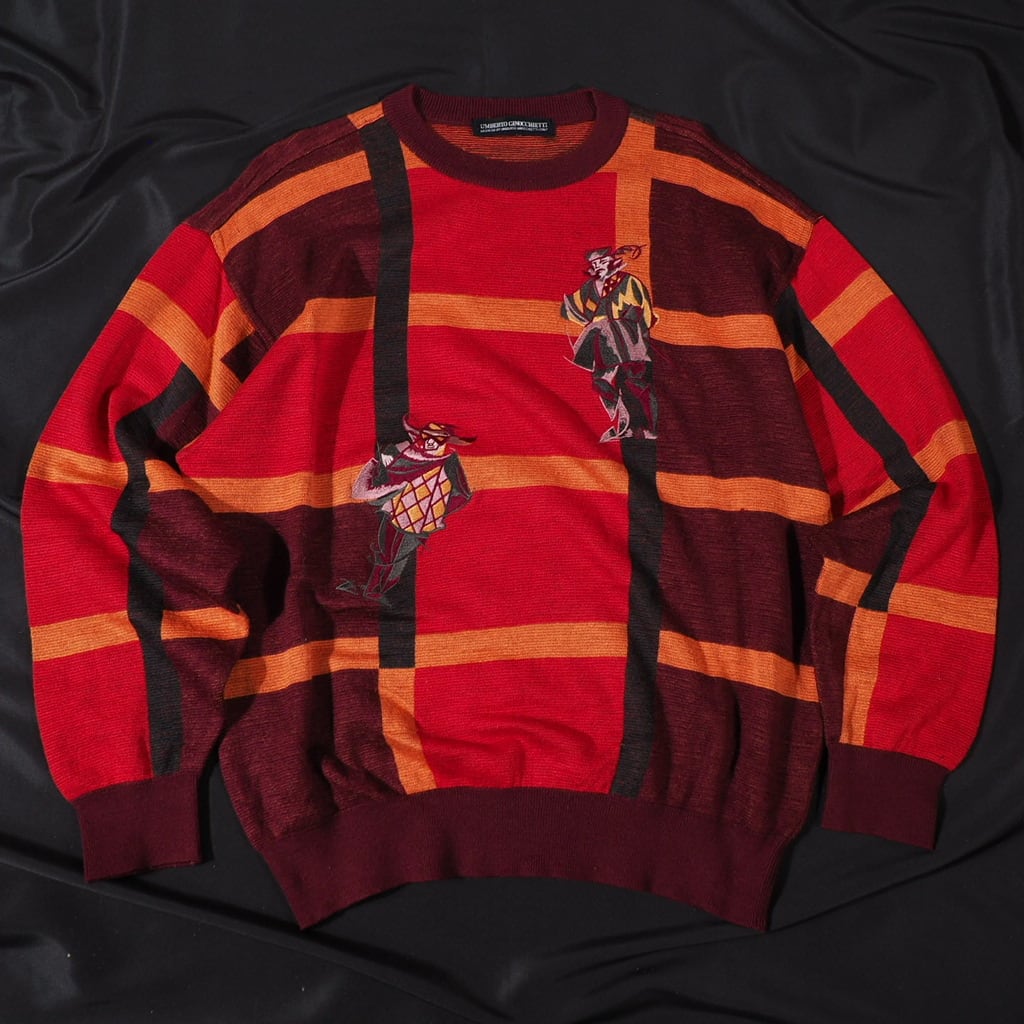 Umberto Ginocchietti night embbossed modern art knit