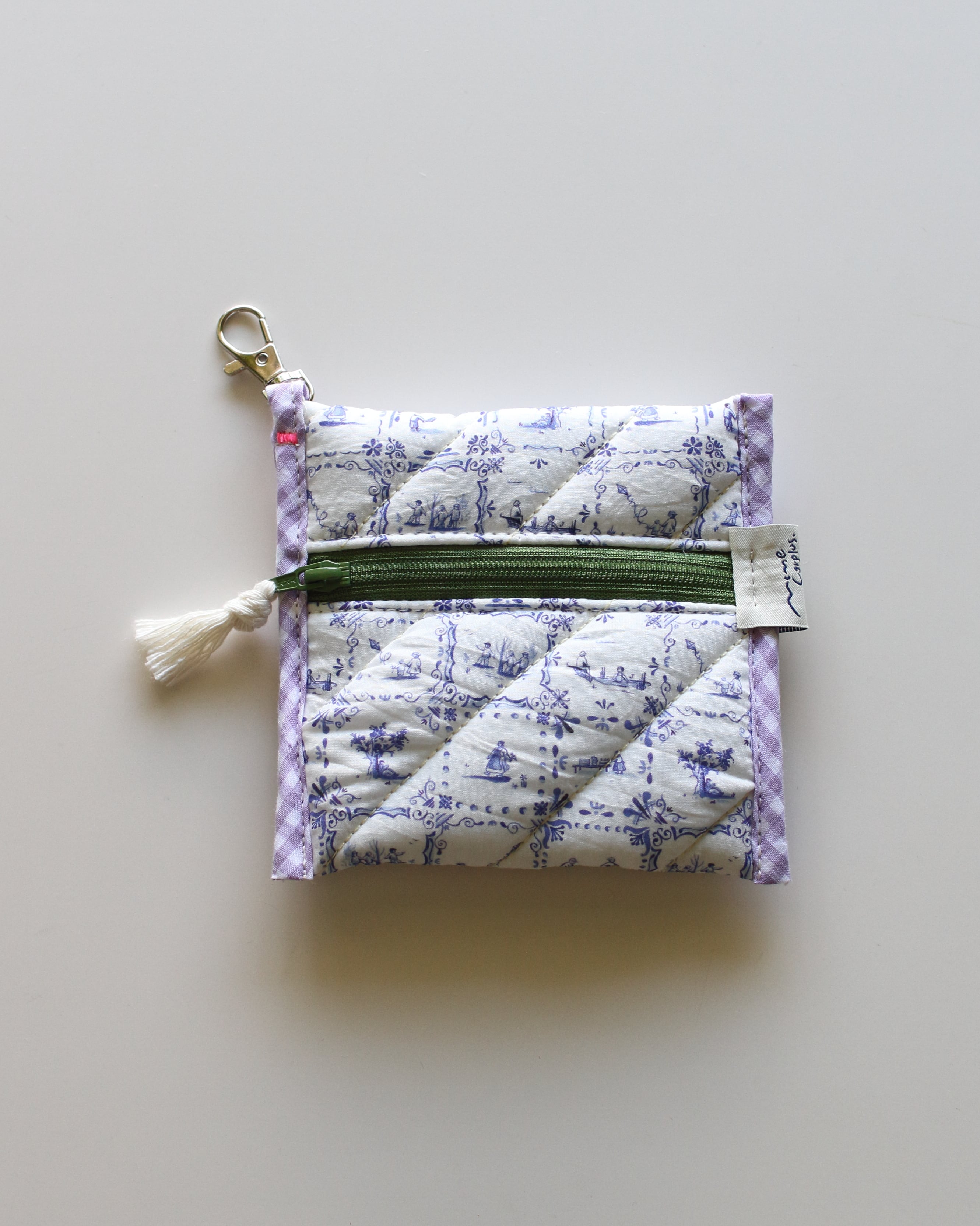 【Liberty fabric】Block quilt pouch mini <Stamp>