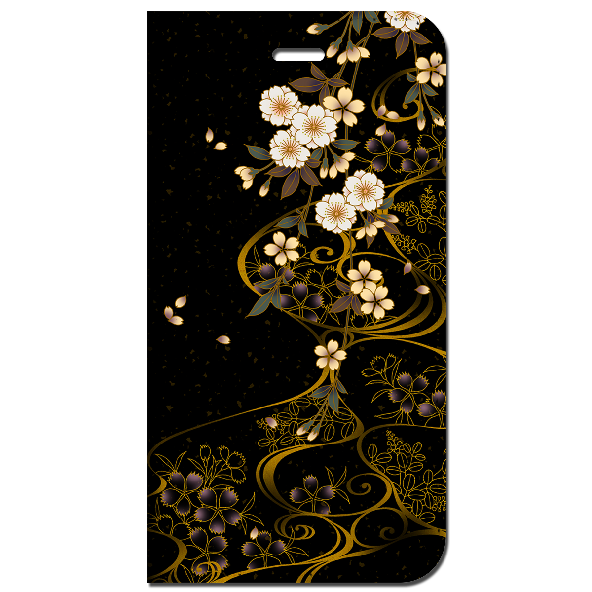 iPhone対応 スマホ 手帳型ケース 桜流し 和柄 おしゃれ 日本 伝統 【iPhone17 / iPhone16 / iPhone16e / iPhoneSE 他 iPhone各機種対応】 st13