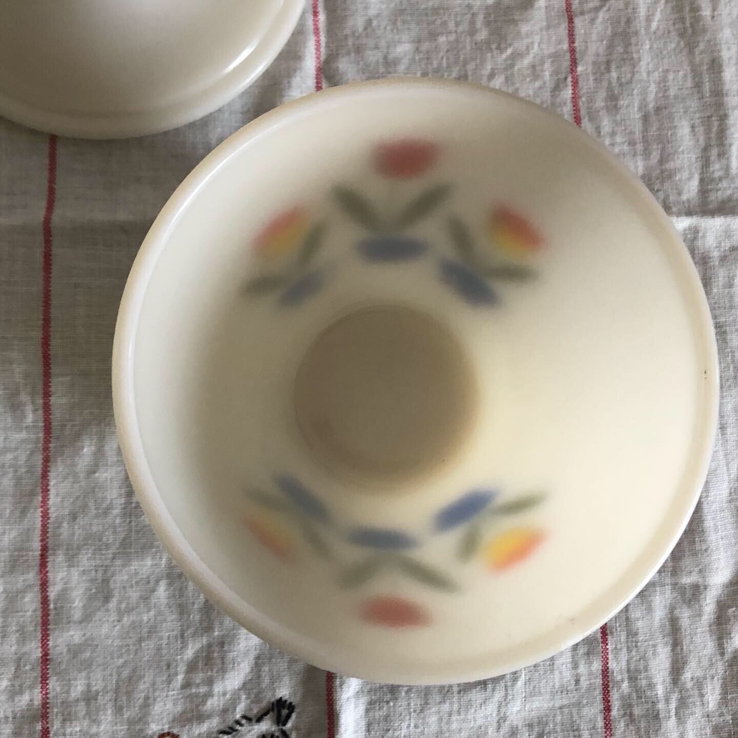 ファイヤーキング アイボリー チューリップ グリースジャー | antique fan