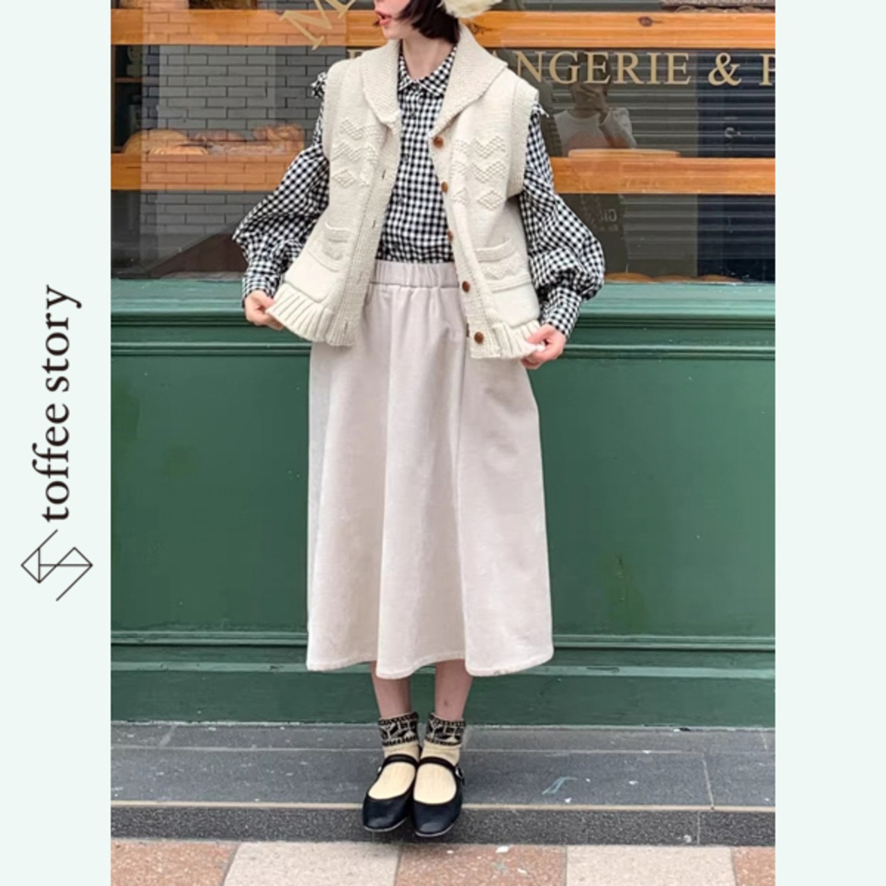 陽だまりアンティークのAライン物語スカート《W0210》