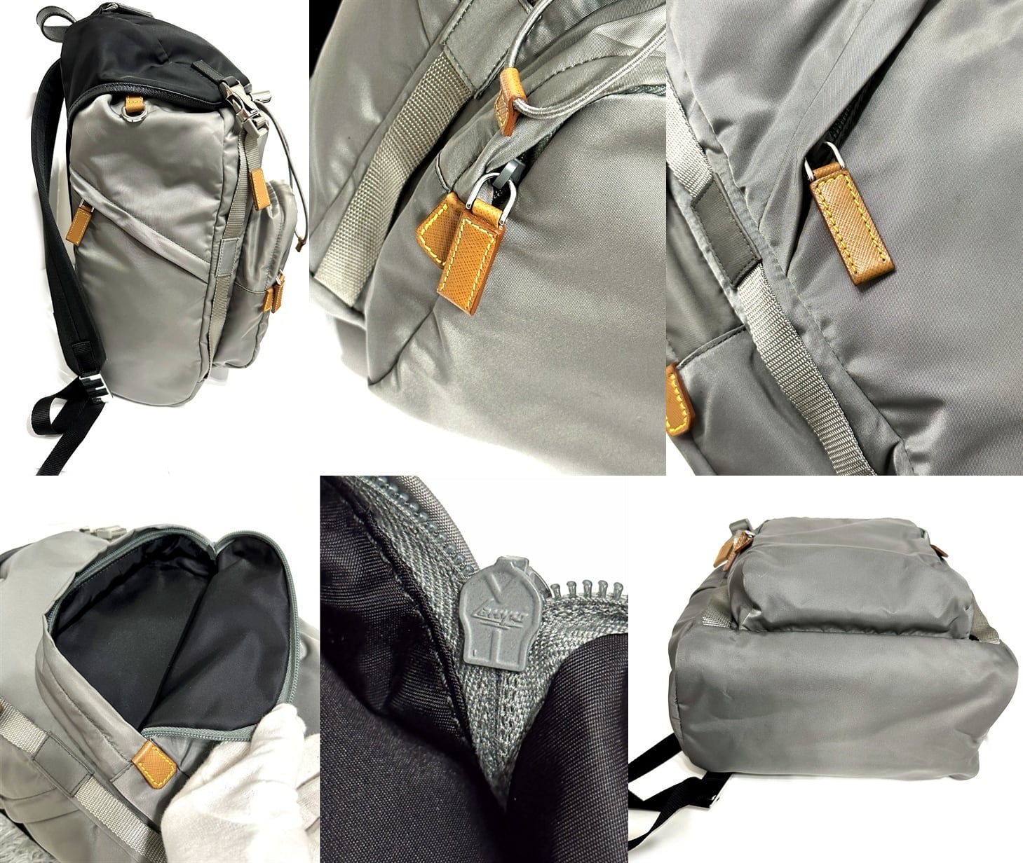PRADA プラダ Re-Nylon サフィアーノレザー バックパック 2VZ135