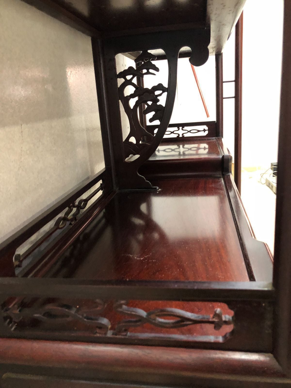 飾り棚 和棚 茶棚 アンティーク 彫刻入り 送料込み 飾り棚 和棚 茶棚 アンティーク 彫刻入り 送料込み