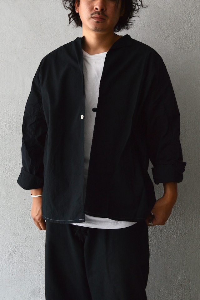 VENTITANK PROJECT EURO SWEDISH ARMY 1970's COSTOM REMADE SURGICAL HANTEN SHIRT DYED BLACK DEAD STOCK スウェーデン サージカルハンテンシャツ