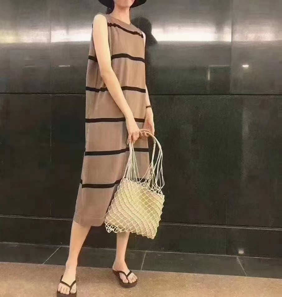 ボーダータンクワンピース　AJ12541-2018