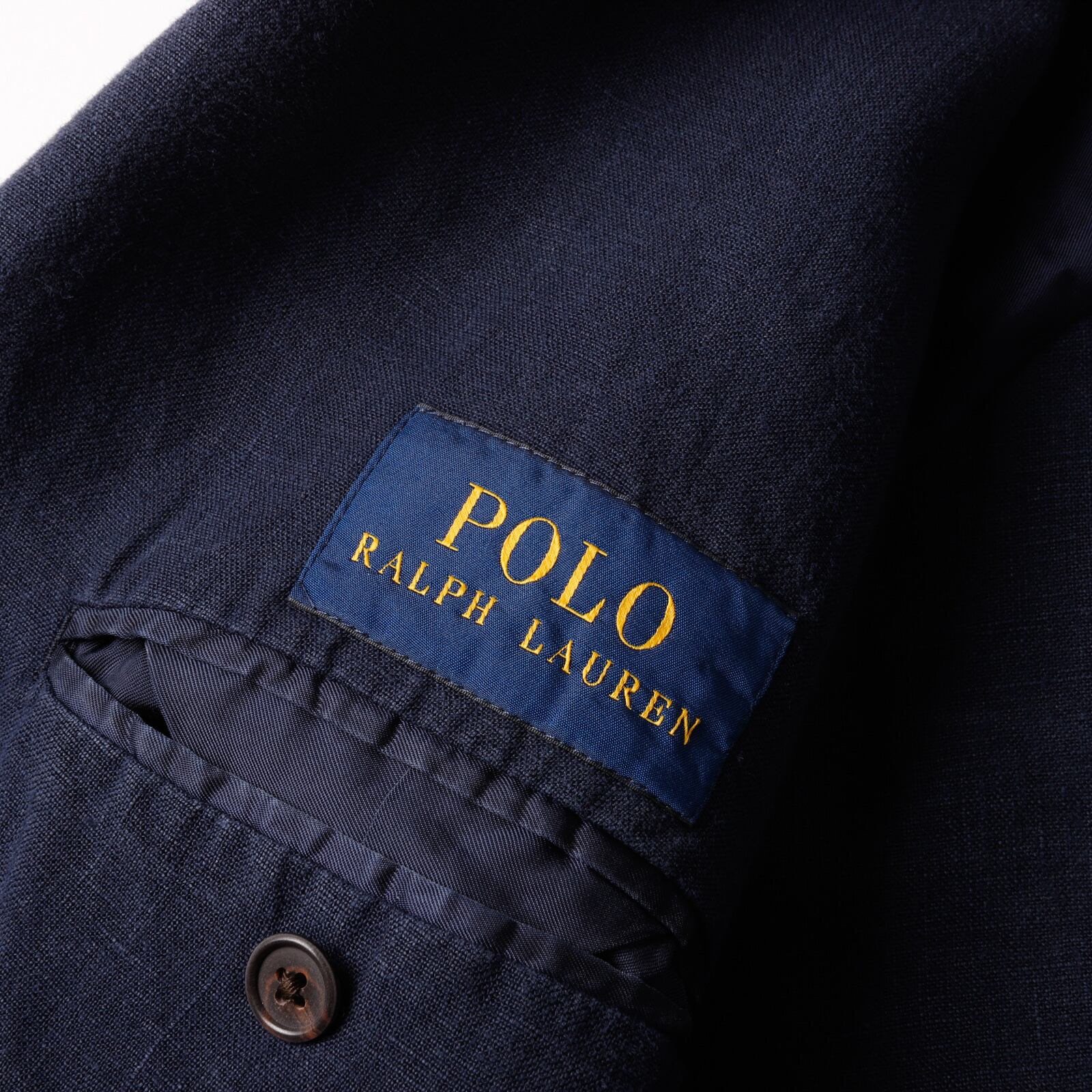 美品】Ralph Lauren special linen Jacket navy blazer made in Italy