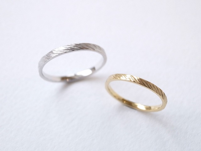 【pairing】K18YG・silver950/fur ring