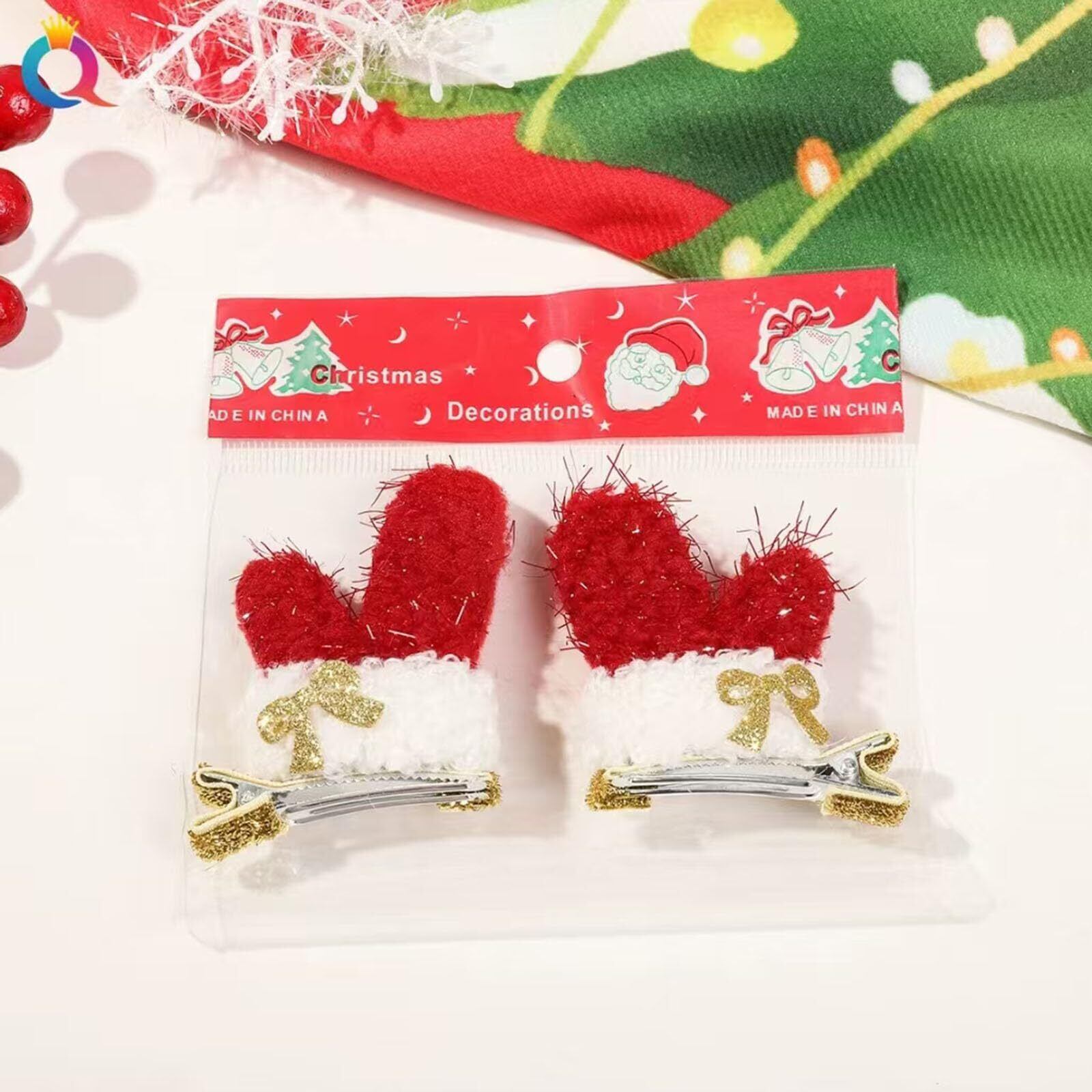 特価商品】[Frenflu] クリスマス ヘアクリップ 髪飾り 鹿の角 蝶々結び