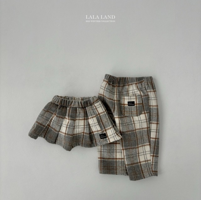 【予約商品】LALALAND / Baguette check skirt