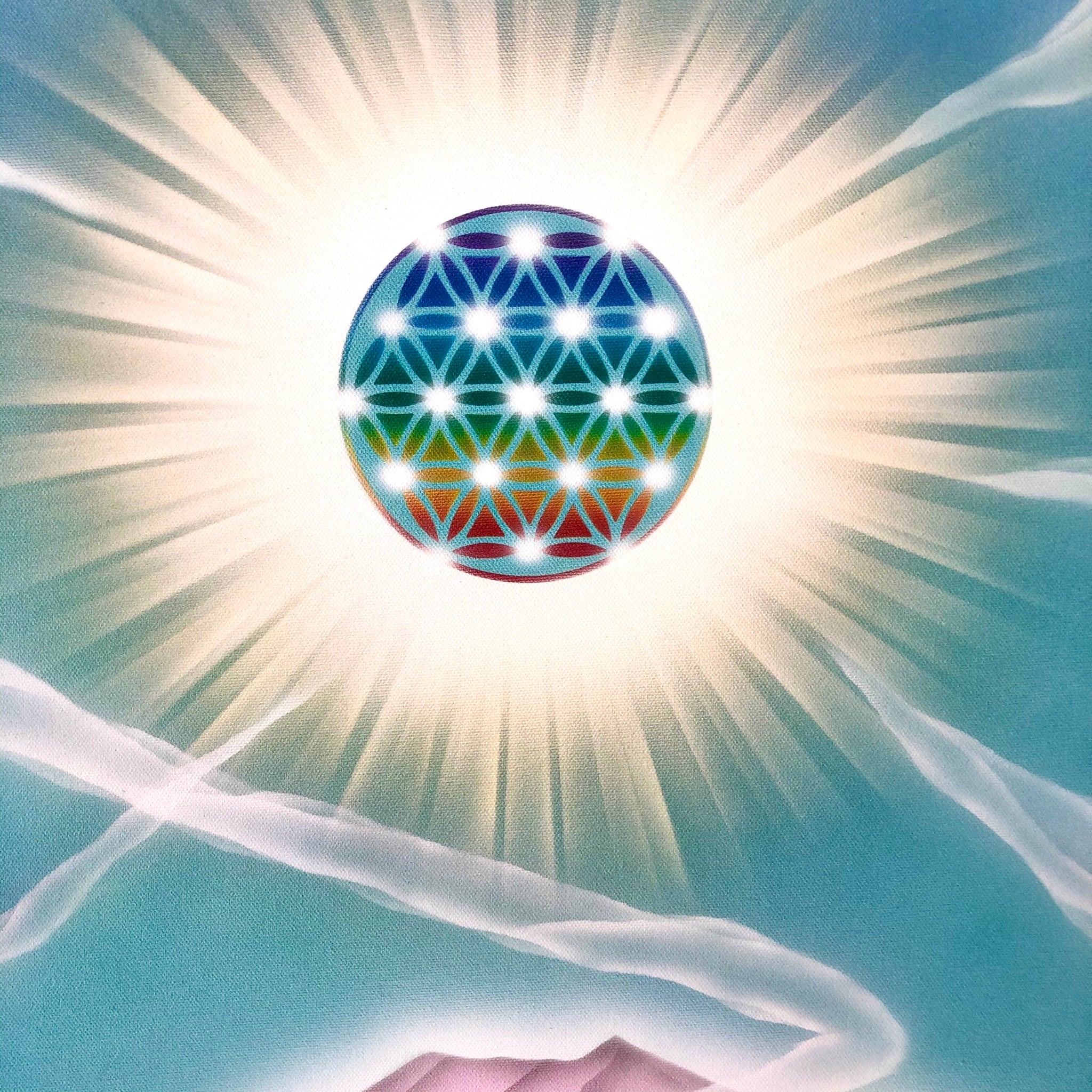 エナジーアート】神秘的富士フラワーオブライフ 潜在意識解放次元上昇