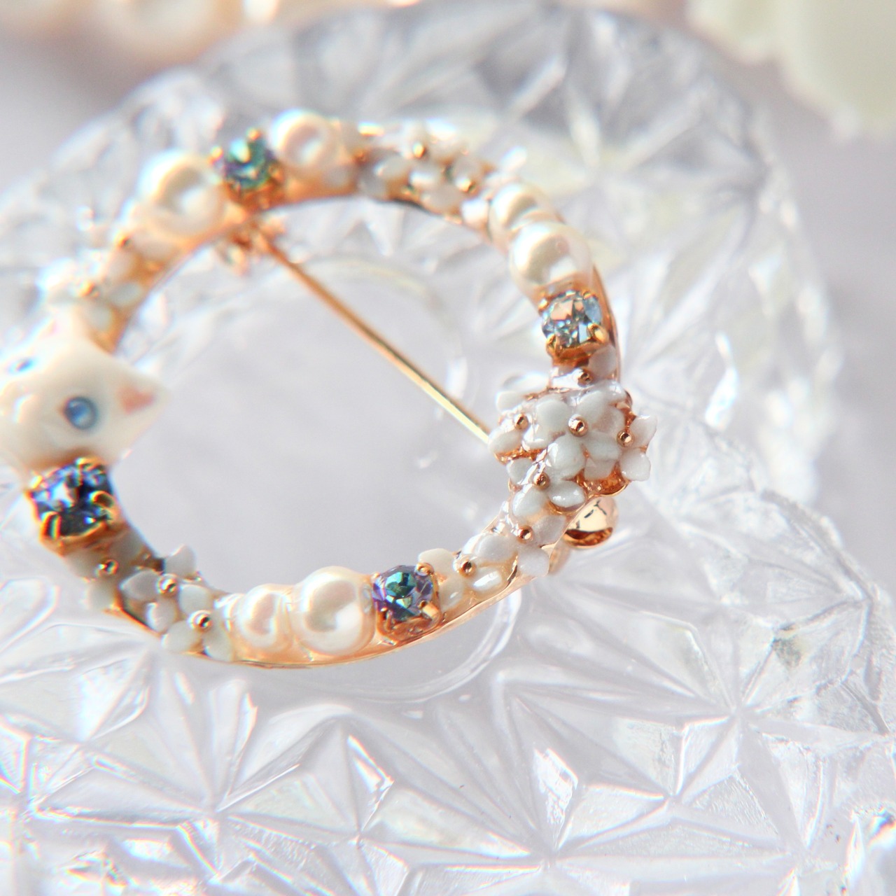 アジサイブローチ