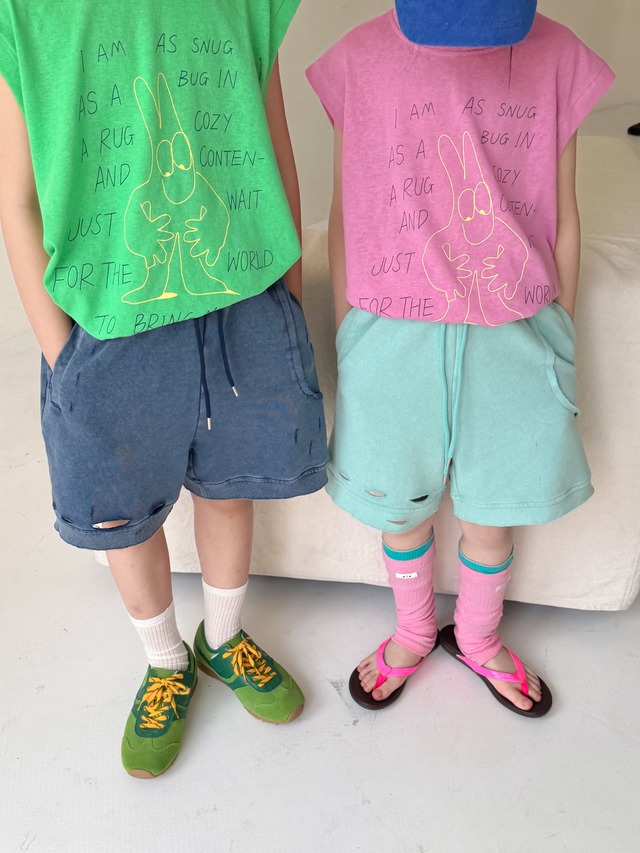 【KID】リバーバスケットダメージハーフパンツ - 7