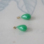 チェリーブランド ハンドメイド、ドロップガラスチャーム(グリーン・2コ)