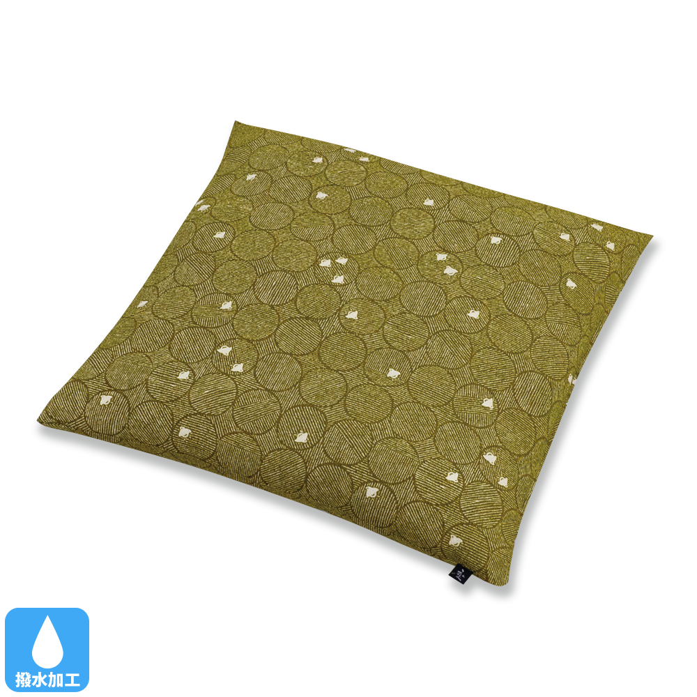 Tabi suru monyo/旅する文様 小座布団(カバーのみ)Naminomukou GU(うぐいす)45×45(クッション対応)