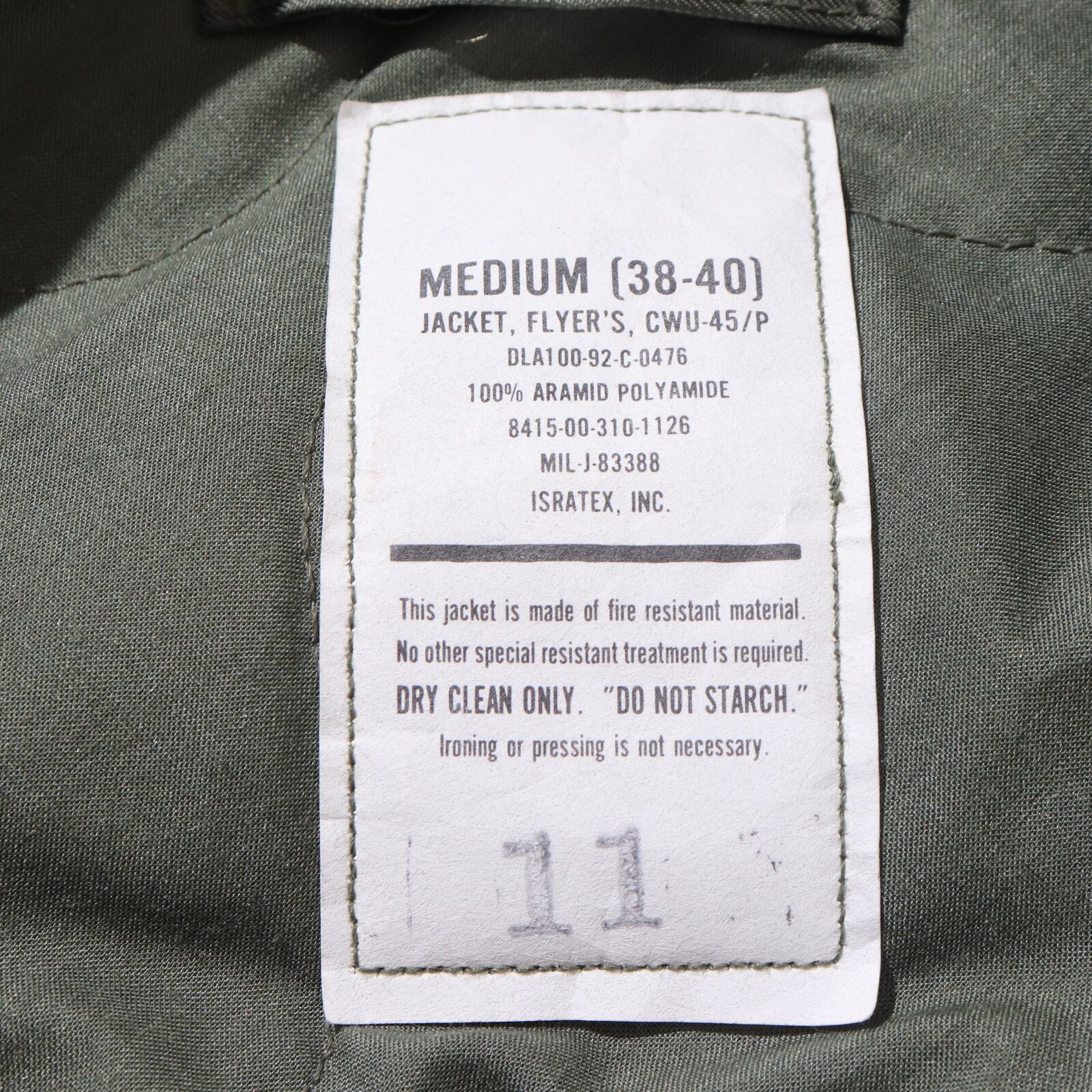 美品 M CWU-45/P 00年 ISRATEX 米軍実物 フライトジャケット | ENCOUNT