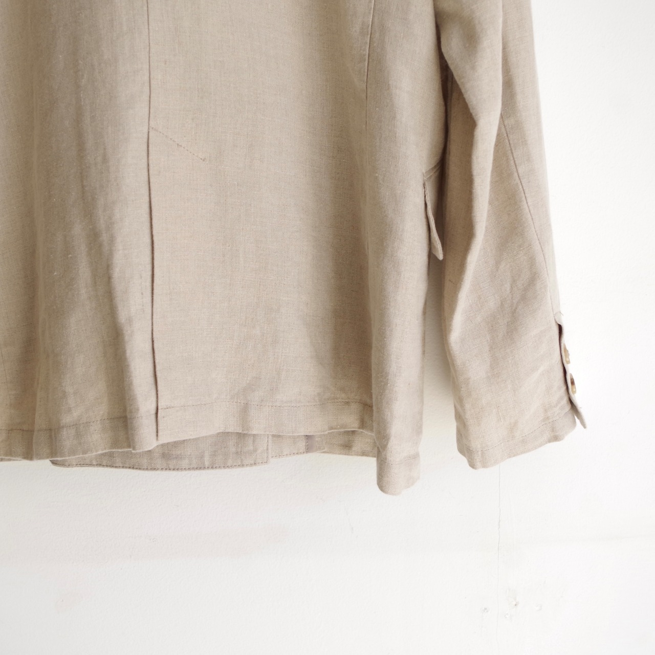 one f Linen Jacket BEIGE 再入荷