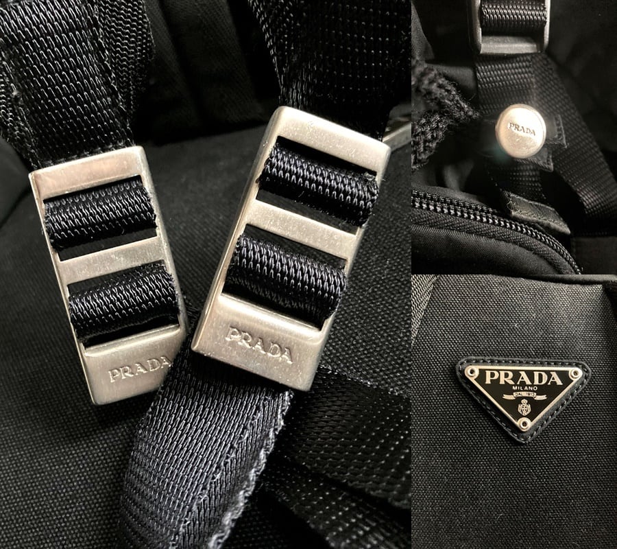 PRADA プラダ 名作 V135 初期 プレート メンズ バックパック リュック
