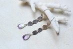アメジスト×銀のサザレのロングピアス