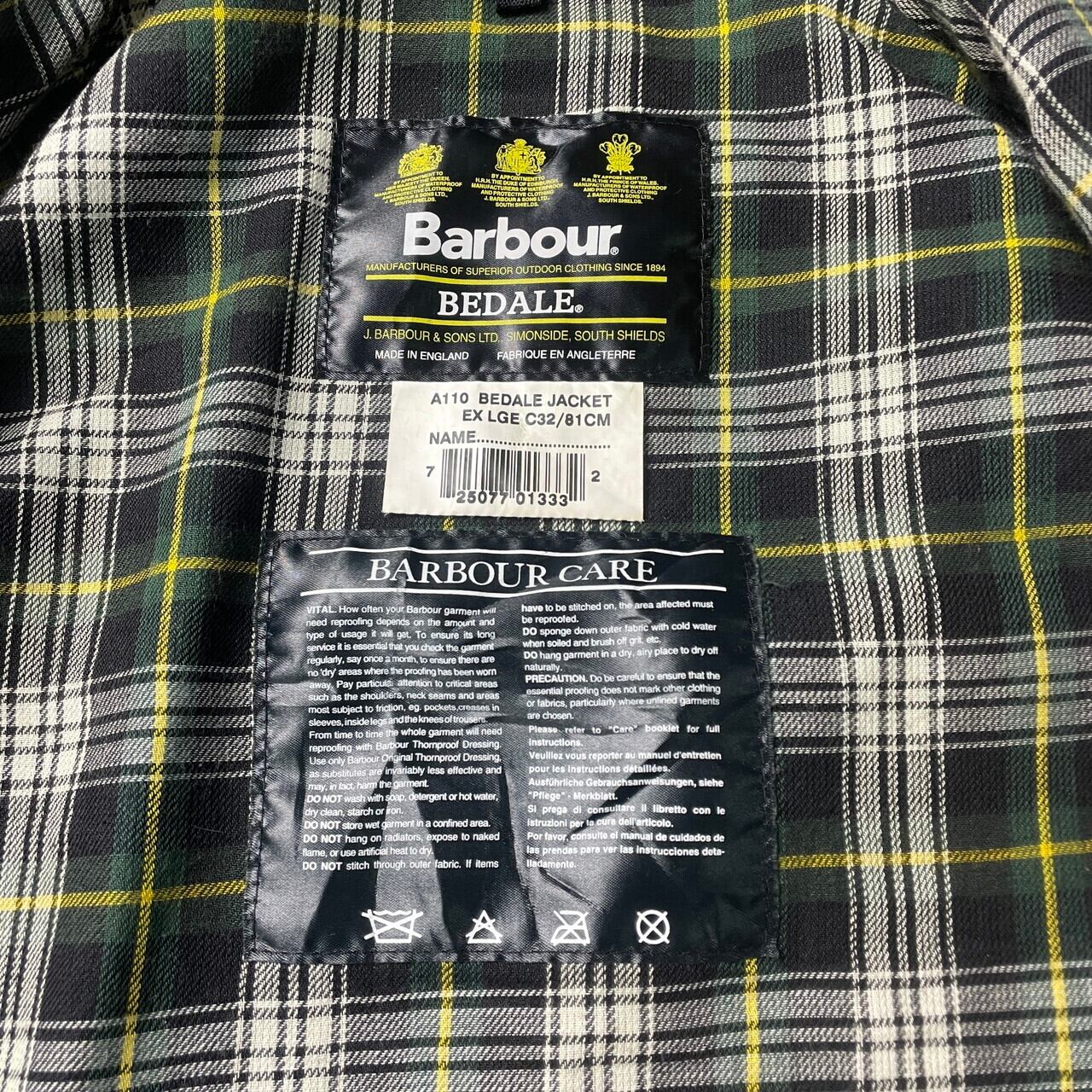 00年製 英国製 Barbour BEDALE バブアー ビデイル オイルド
