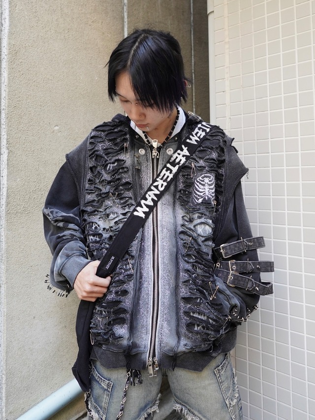 【RUPTIVEY】remake damage zip-up hoodie"棍枢"