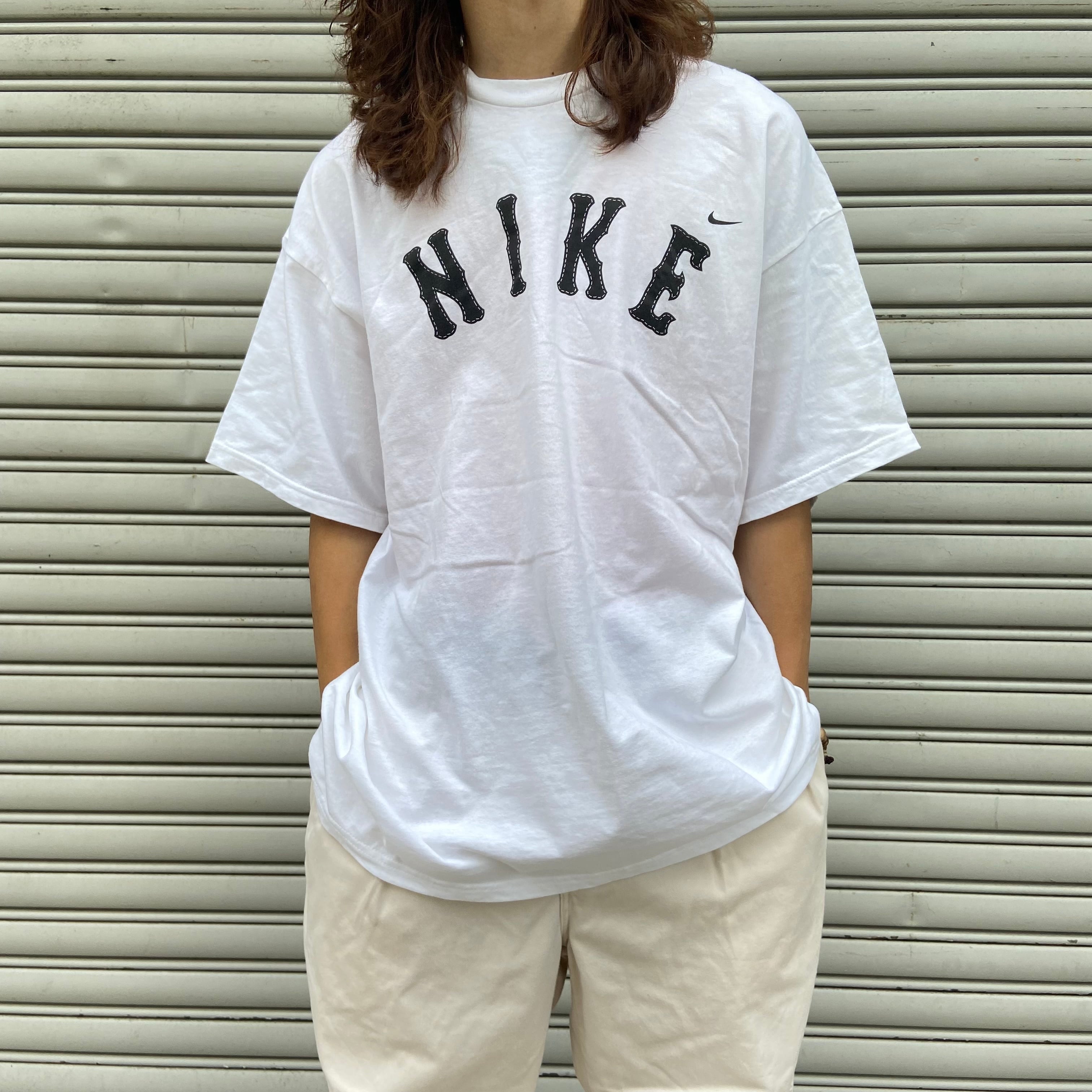 送料無料』90s NIKE ブランドロゴホワイトTシャツ メキシコ製 白T