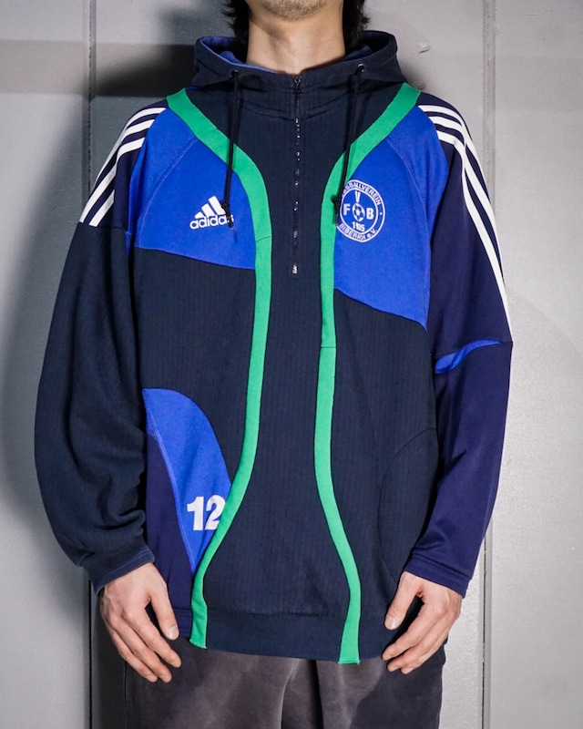 【add(C)vintage】“Original Remake” Multiple Docking Pattern Loose Half Zip Pullover