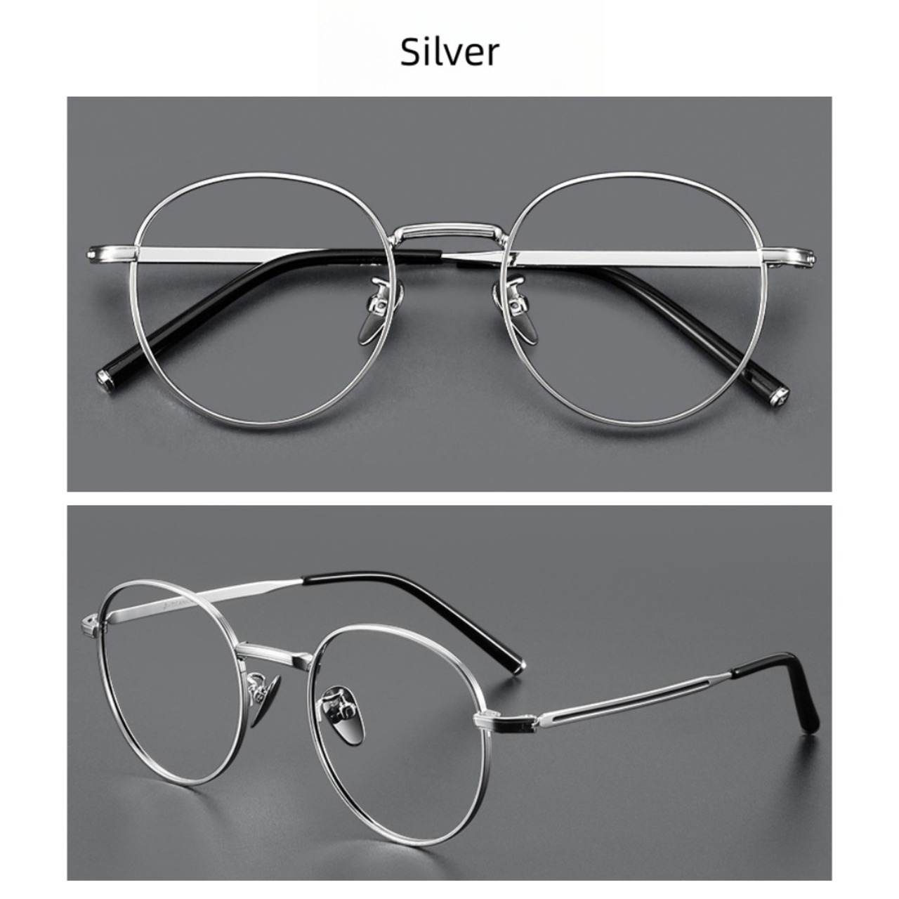 Titanium Slightly Oval Glasses -round- / チタン スライトリー オーバル メガネ -ラウンド-