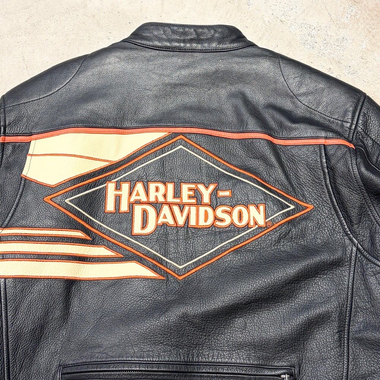 1990-00s HARLEY-DAVIDSON LEATHER JACKET BLACK MOTORCYCLE