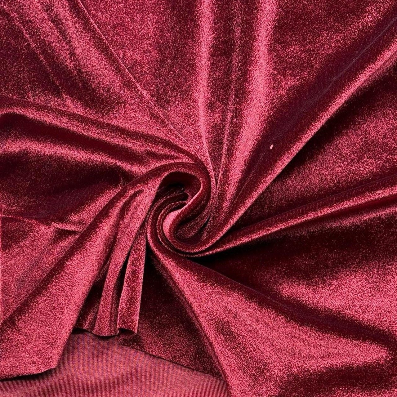 ★TB681◆3m◆ポリエステル100%横伸びベロアニット生地◆ワインレッド