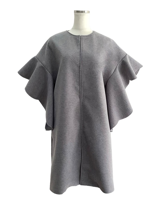 フリルスリーブコート Gray　made in Japan