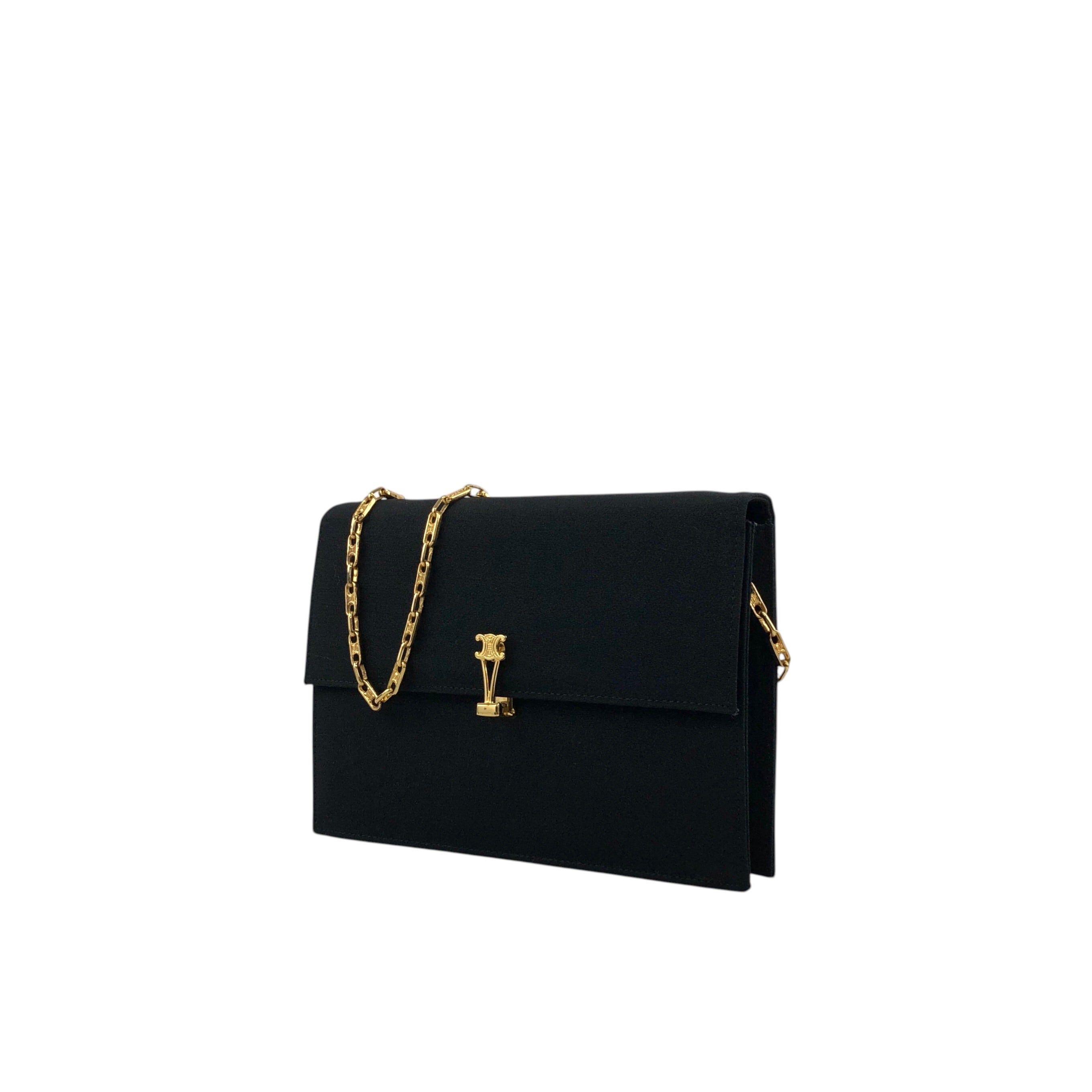 CELINE セリーヌ ショルダーバッグ ブラック トリオンフ キャンバス
