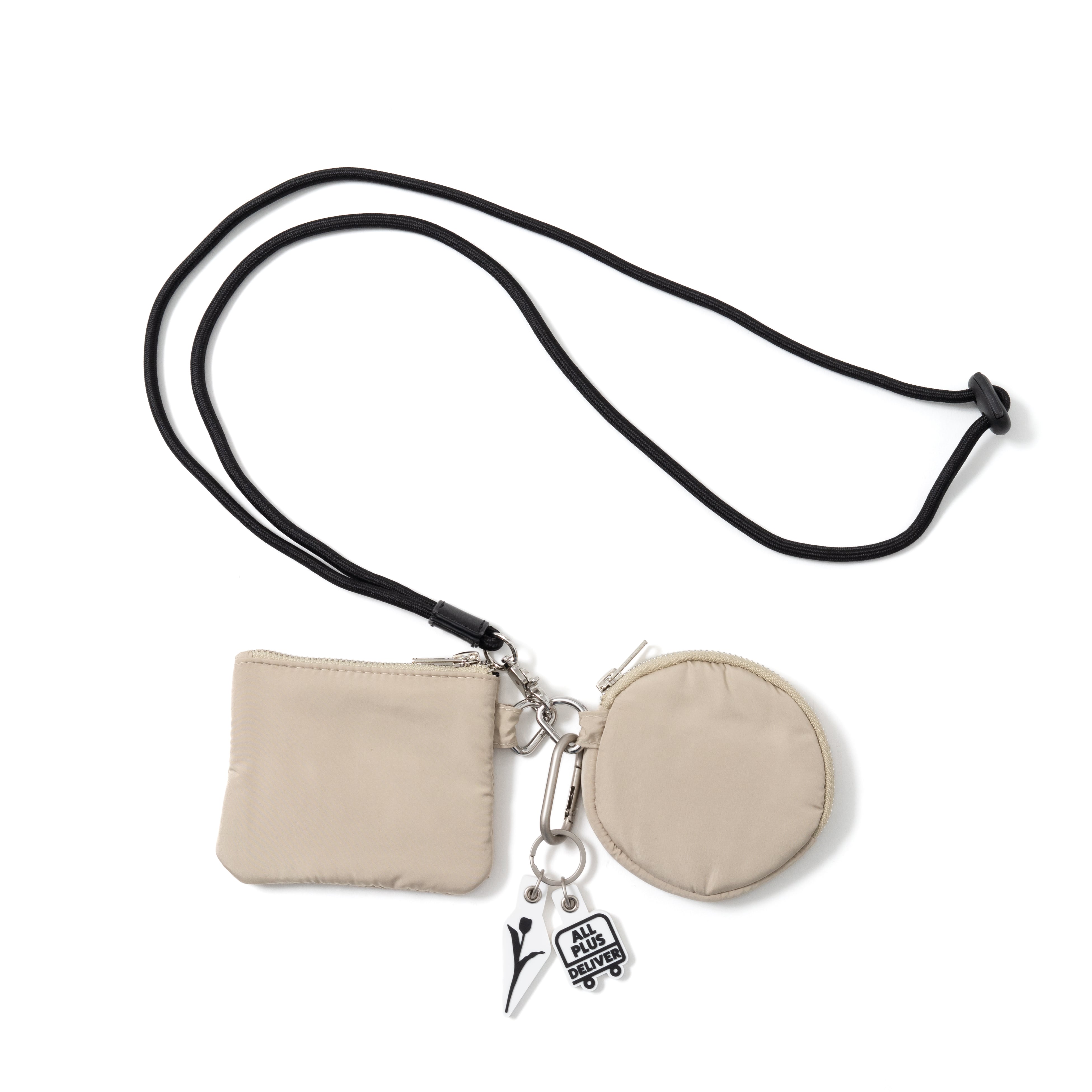 ALPSDR NYLON MULCH SHOULDER BAG / BEIGE