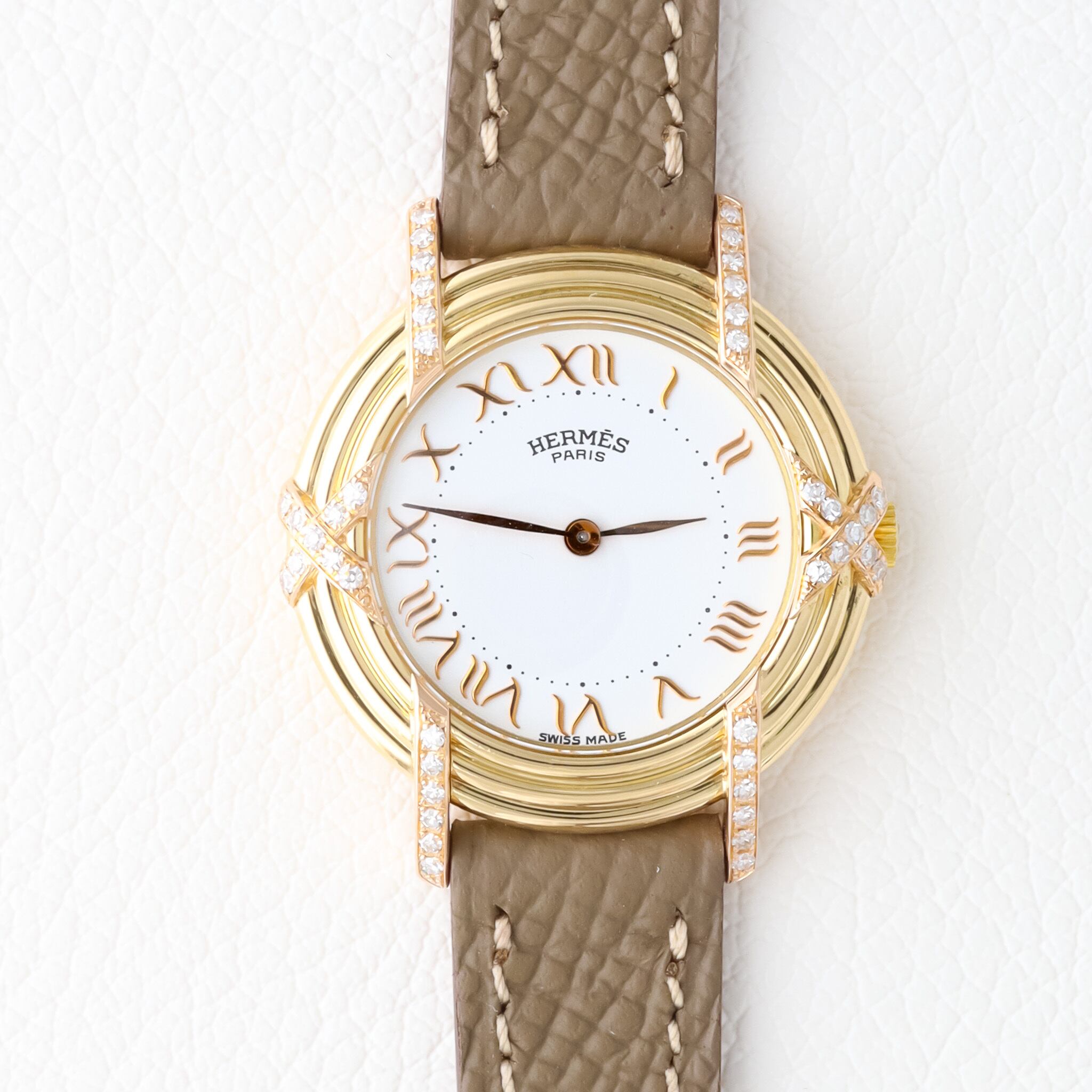 HERMES エルメス カプリス バレッタ ゴールド