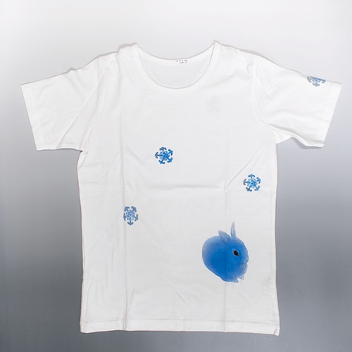 青うさぎ_Tシャツ(白)