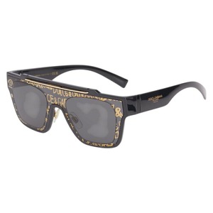 ドルチェアンドガッバーナ サングラス スクエア DG6125 3277/87 ブラック プラスチック メンズ DOLCE&GABBANA 【中古】