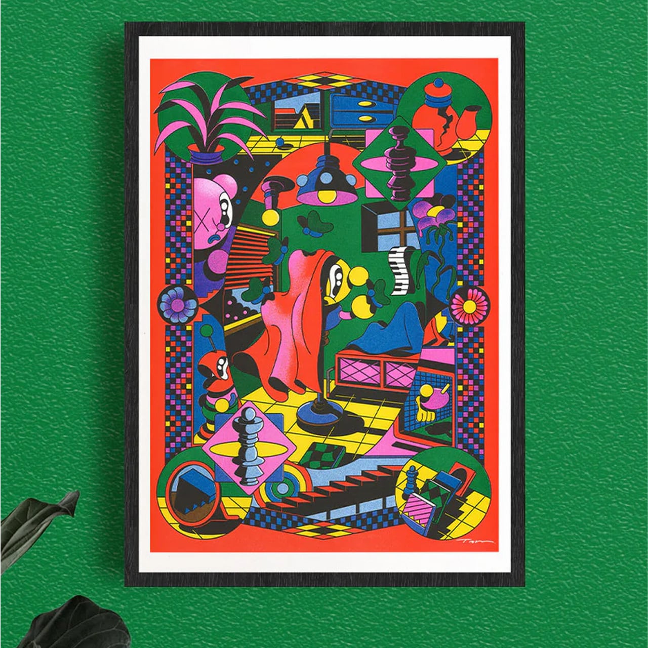KIBLIND Atelier Trampoline - Jumble A3 (297×420mm) Art Print