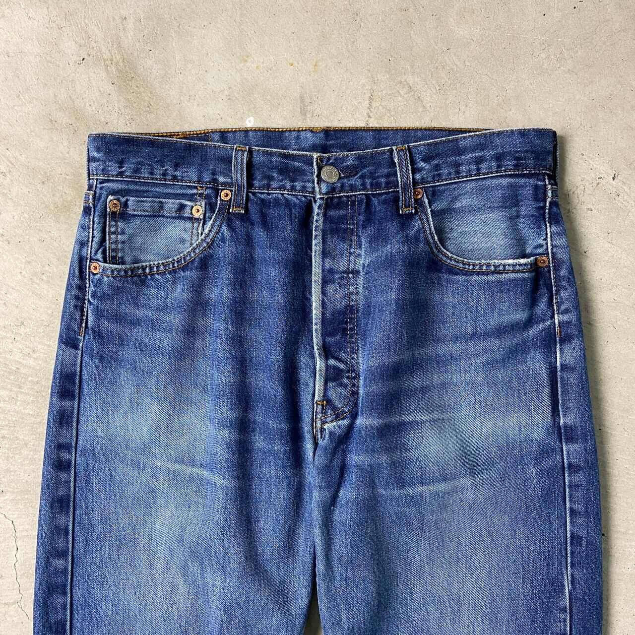 00s トルコ製 ユーロ リーバイス 501 ペンキ 縦落ち グランジ デニム 