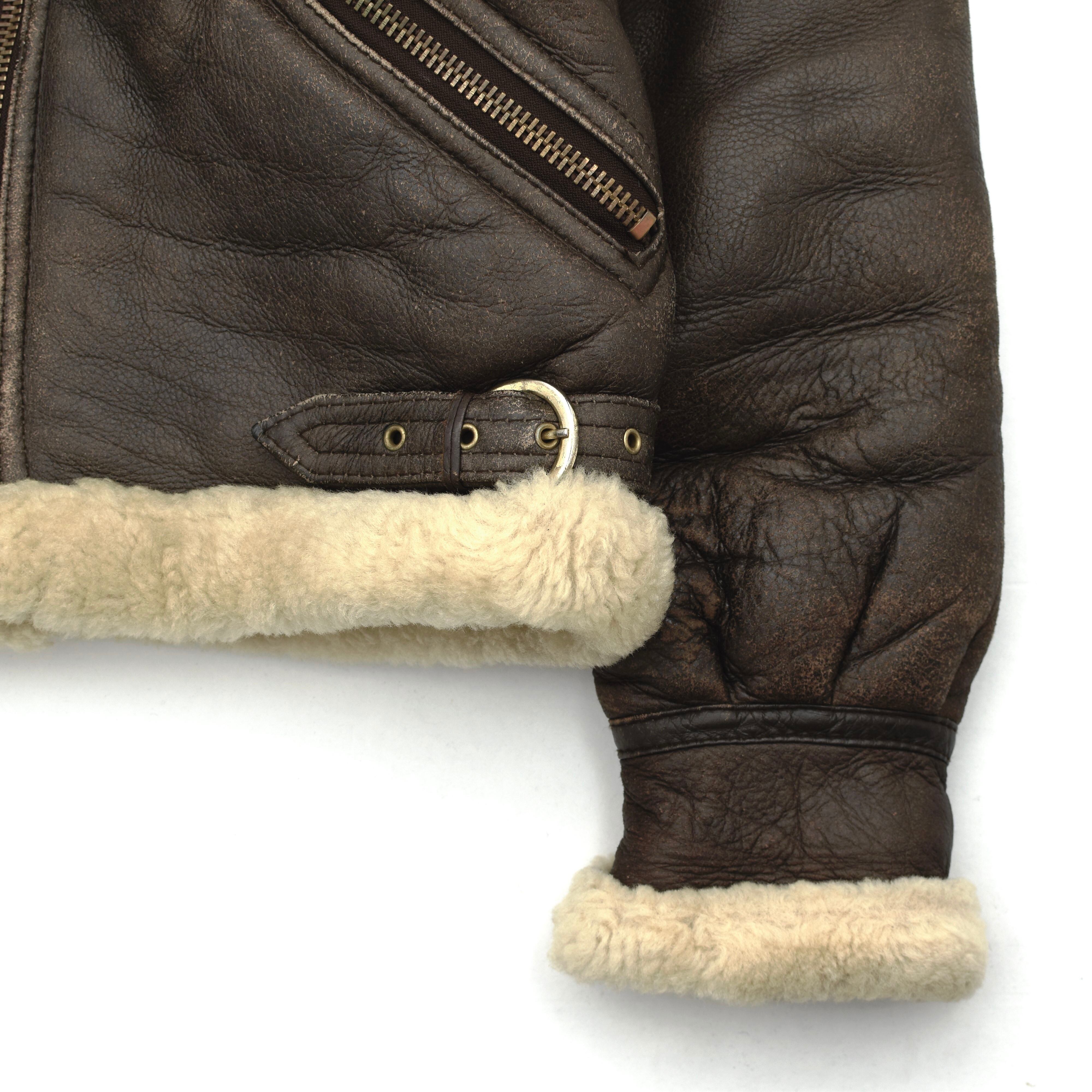 Vintage Mouton Leather Boa Jacket TYPE B-9 | 古着屋 grin Vintage Mouton Leather Boa Jacket TYPE B-9 | 古着屋 grin