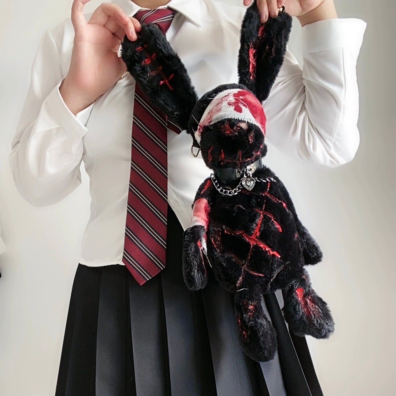 病みかわいい グロいうさぎバック グロいバック 包帯うさぎ カジュアル