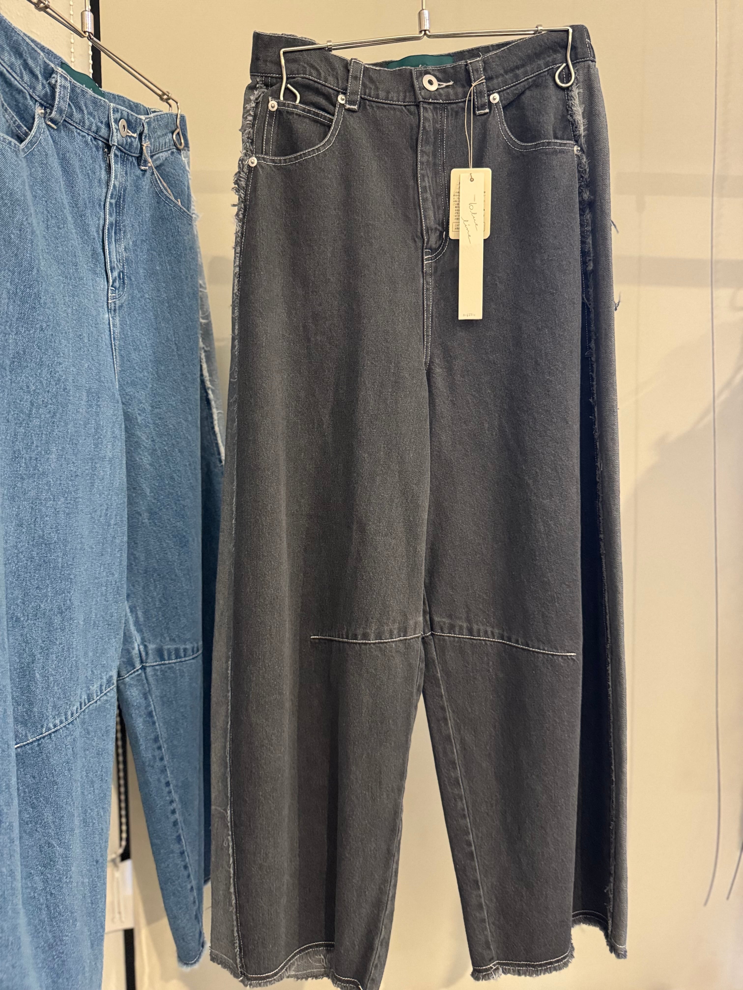 SELECT】バレルシルエット断ち切りラインデニムパンツ 34-0137 | MIEL